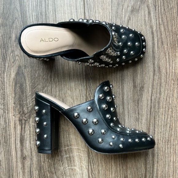 Aldo Studded Heeled Mules | 6 - Picture 2 of 7